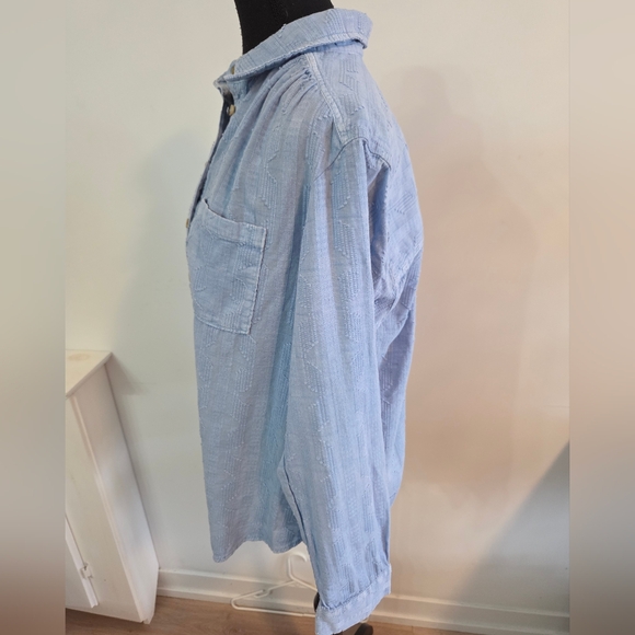 Anthropologie Pilcro cotton laced back button down shirt Sz M - Picture 5 of 14